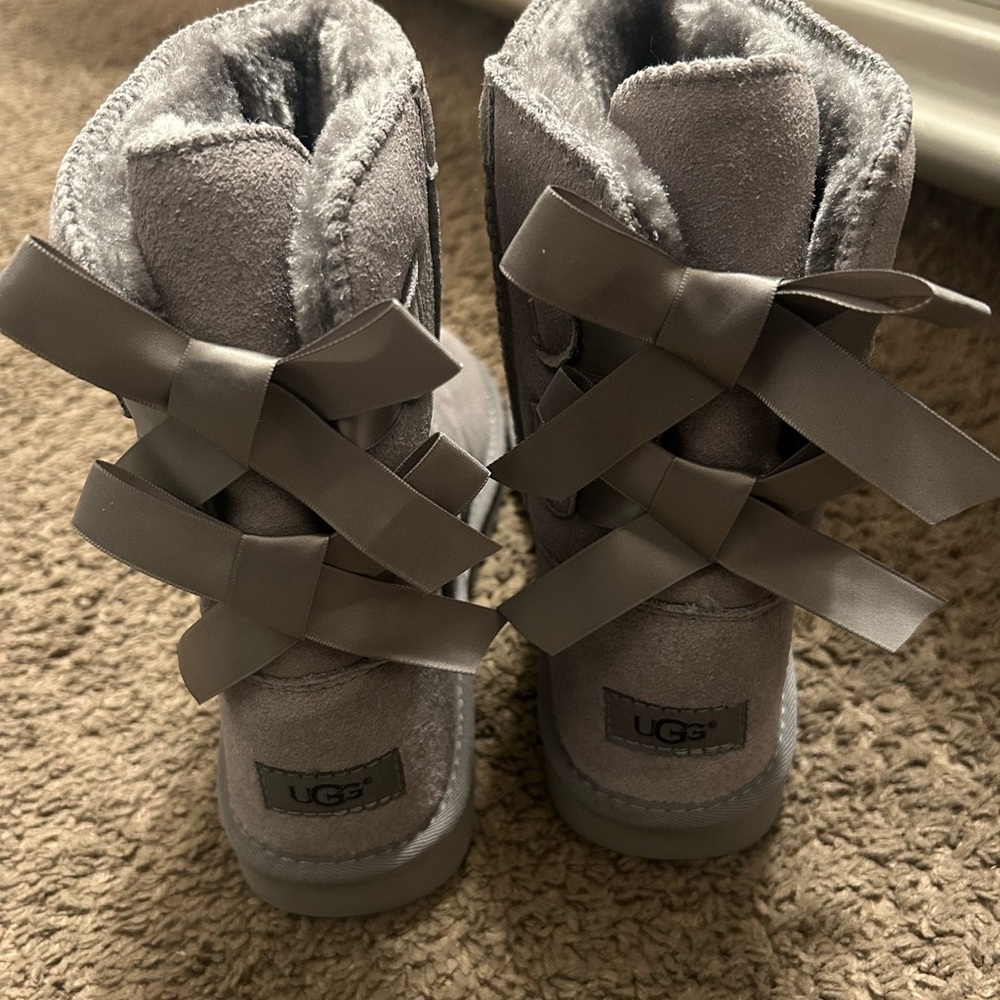 UGG Gray Bow Boots runs small